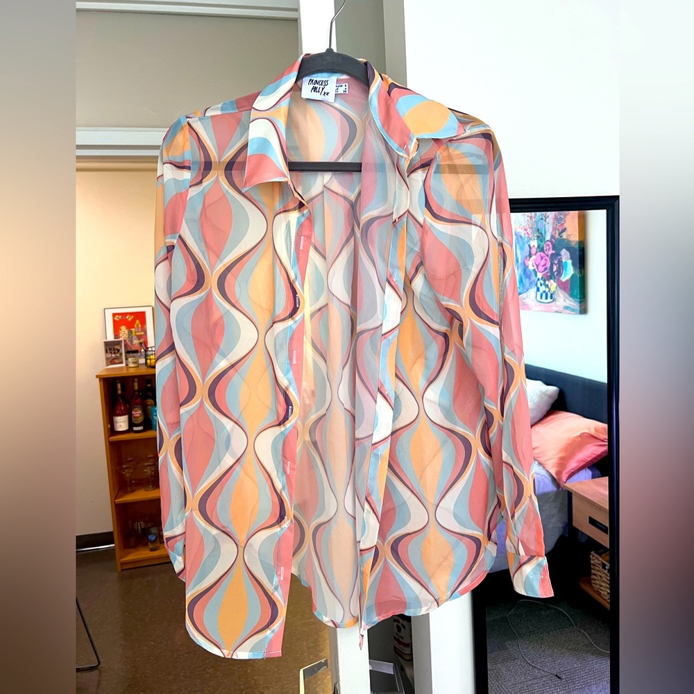 Princess Polly Retro Sheer Button Down